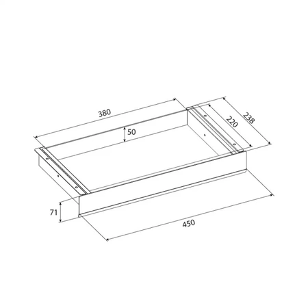 Szuflada podblatowa metalowa
